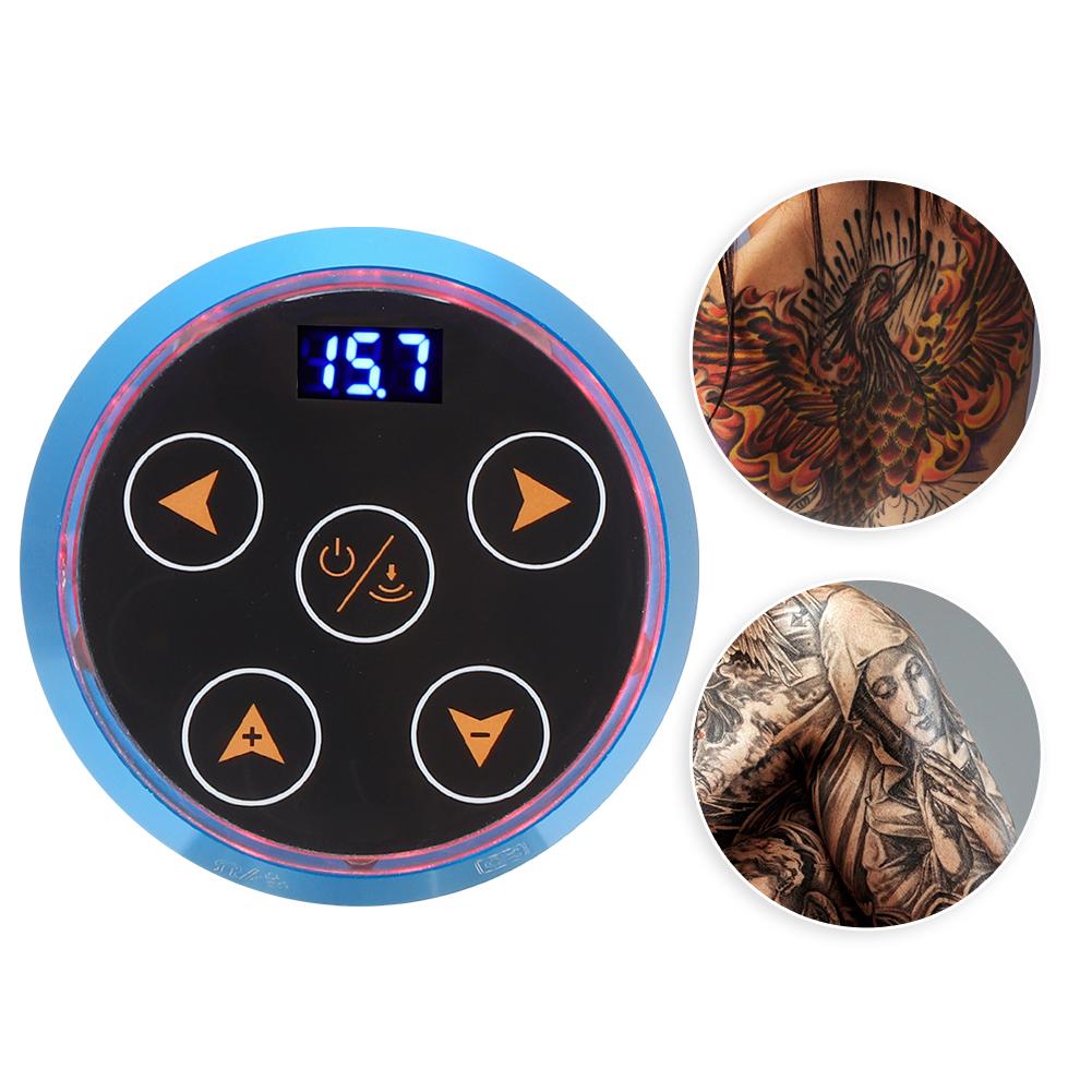 Professional Adjustable Tattoo Machine Power Supply Tattoo Power Source Blue