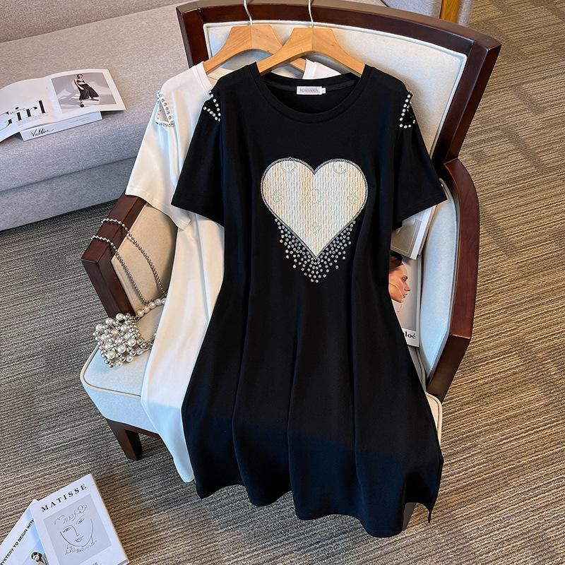 Plus Size Slimming Mid-Length Summer Dress for Women 2XL