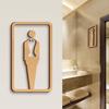 Acrylic Simple 3D Women Men Toilet Sign Plate Wash Room Wall Label Sticker For Shopping Mall Wc Decor