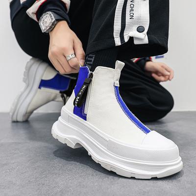 Autumn and Winter High-top Canvas Shoes Muffin Non-slip Sports Board Shoes Hong Kong Style Canvas Boots Tide Casual Shoes