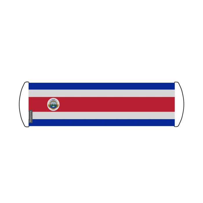 Drapeau - Costa Rica - 17 X 50 Cm - Polyester - Imperméable - Recto/verso