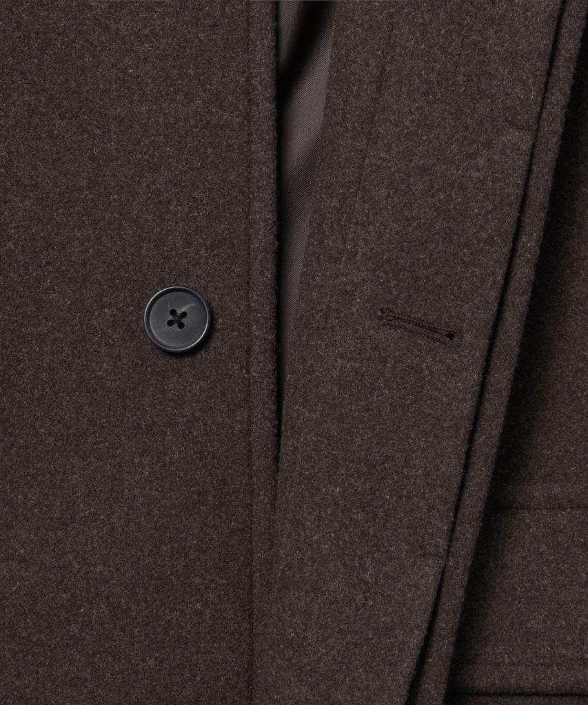 Musinsa Standard Wool Blend Oversized Half Balmacaan Coat [Heather Brown]