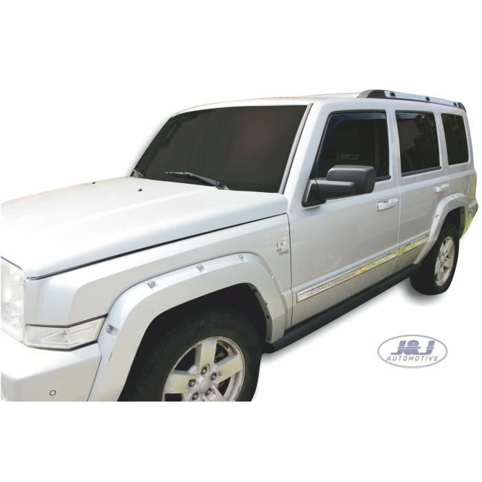 Déflecteurs d'air J&J AUTOMOTIVE Jeep Commander 2005-2010, Fumé, Acrylique renforcé, Installation facile