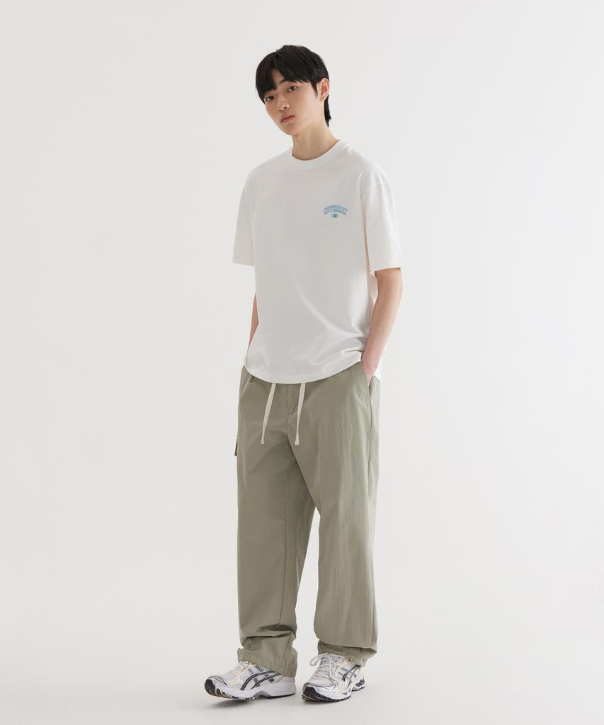 COVERNAT Semi-Wide String Cargo Easy Pants Light Khaki