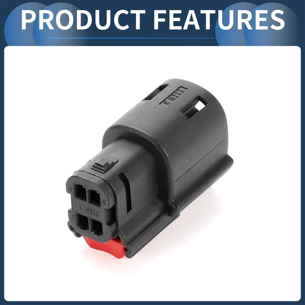 INFINAUTO 1 Set 4 Pin Headlight Waterproof Connector Plug 1.5mm Series Female Wire Terminal