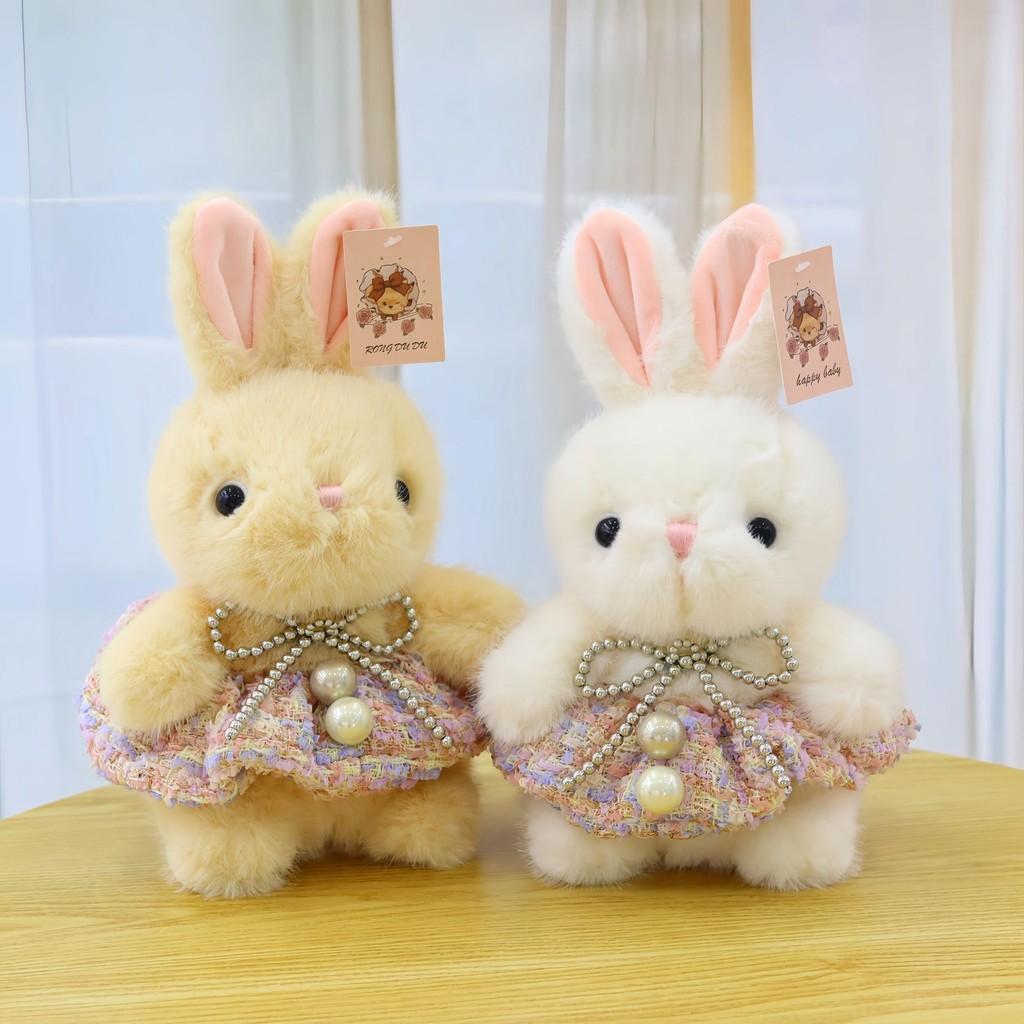 Cute Soft Rabbit Plush Doll  With Soft Short Fur And Pp Cotton Filling For Kids
