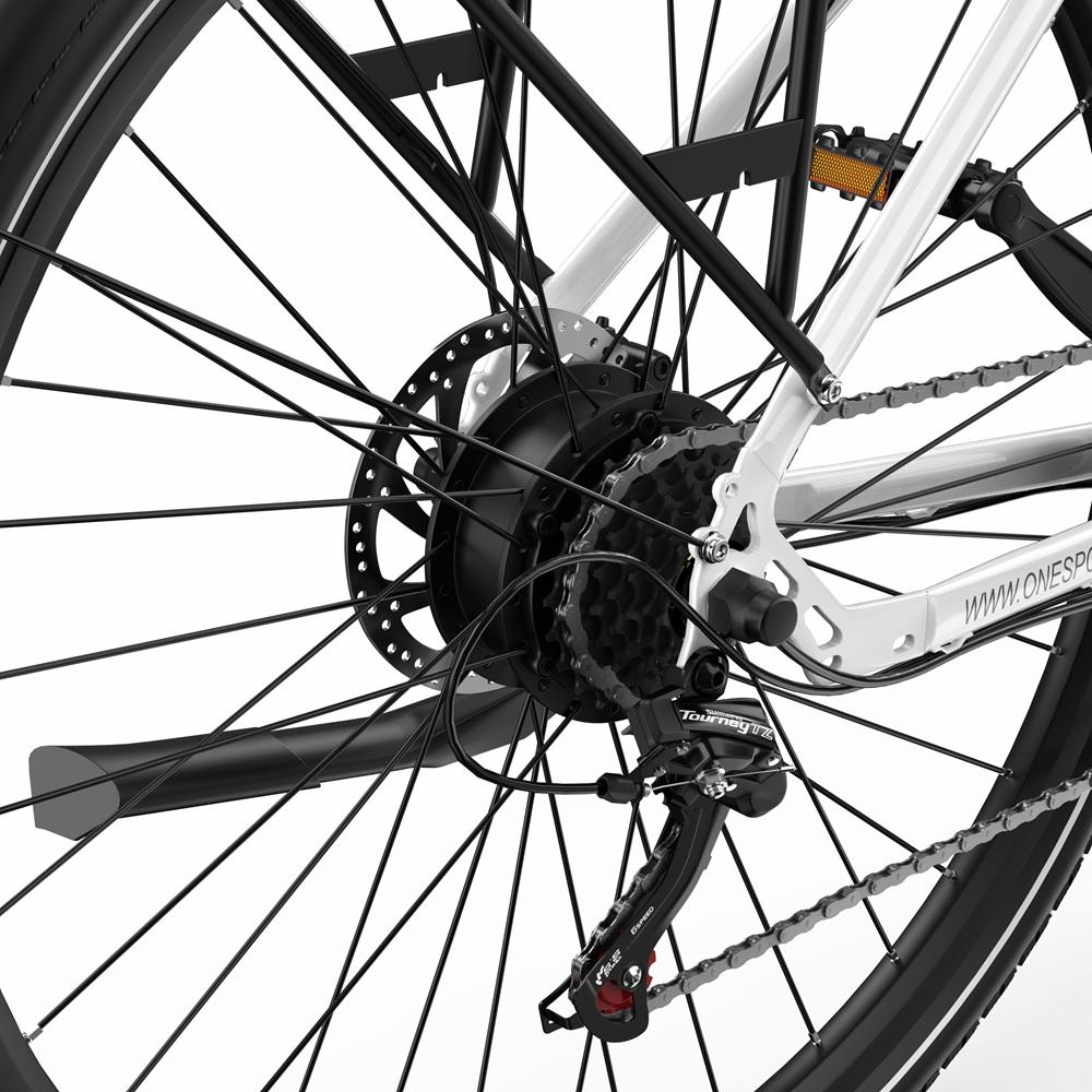 ONESPORT-OT12 36V 250W Electric Bike for Adults 65KM Assisted Range, Shimano 7-Speed, Hydraulic Fork
