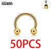 1/5/50Pcs G23 Titanium ASTM-F136 Piercings Nose Ring Internal Thread C Rod Zircon Body Jewelry For Women