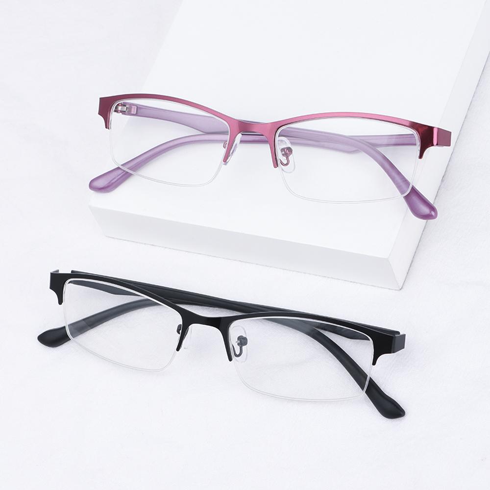 Classic Half Frame Myopia Glasses Unsex Metal Frame Business Myopia Glasses Prescription Glasses -1.0 -1.5 -2.0 -2.5 -3.0 -3.5