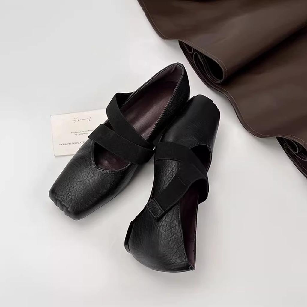 Elephant pattern~ Leather 5cm inner height increase Mary Jane shoes women's 2025 new retro small leather shoes versatile fashion single shoes