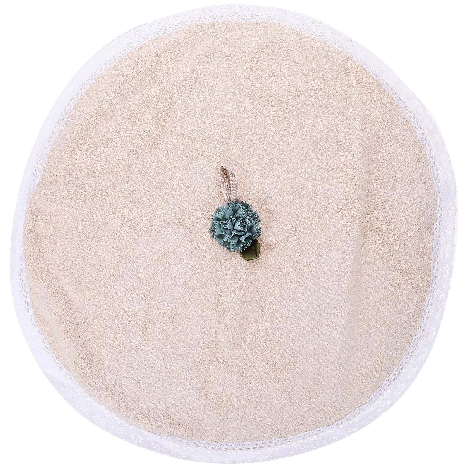 

1pc Round Hanging Small Water Absorbent Kitchen Soft Wiping Quick-Drying Hand Absorbent Small Hand Coral Fleece Towel Towel хакі