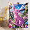 Throw Blankets and Bedspreads Kawaii E-Eevees Fluffy Blanket for Bed Camping Furry New Year Bedspread the Anime Home Decoration