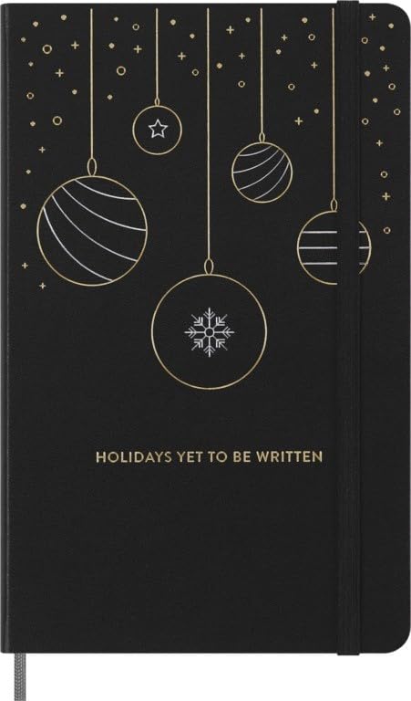 Moleskine Holiday Notebook, Hardcover, Large, Lined, HOLIQP060DEC