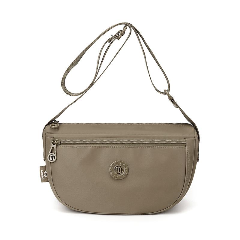 Lightweight Nylon Crossbody Bag for Women Casual Shoulder Handbag Travel Purse with Zipper