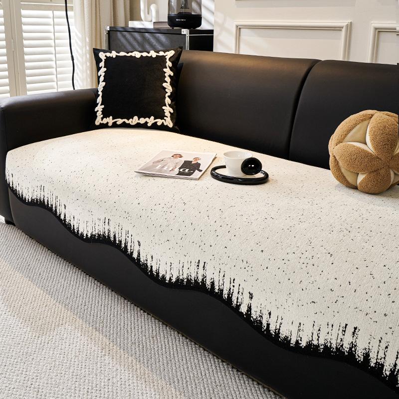 Modern schlicht und hochwertig Sofakissen Chenier rutschfest Vier-Jahreszeiten universal Gerade Reihe Sofasitzkissen Sofabezug