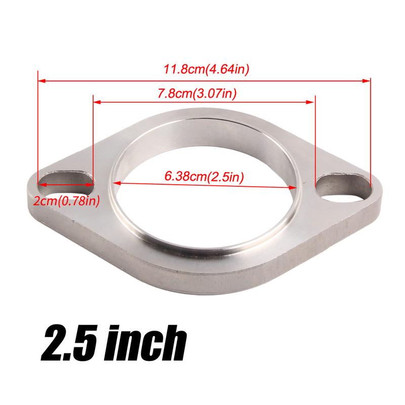 304 Stainless Accessories 52mm 64mm 77mm Exhaust Muffler Flange Exhaust Pipe Connection Joint