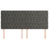 Maison Exclusive - Tête de lit Gris foncé 180 x 7 x 118/128 cm Velours