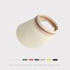 Summer Outdoor Empty Top Hat Solid Color Sun Hat Straw Beach Sun Hat Men