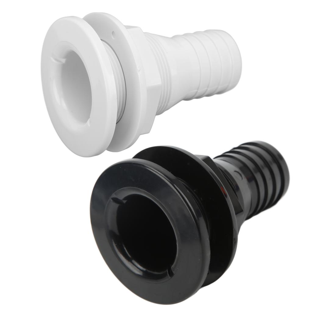1‑1/2in Thru Hull Fitting Straight ABS Hose Connector Accessory for Boats Marines Thru Hull Hose Connection Marine Accessories