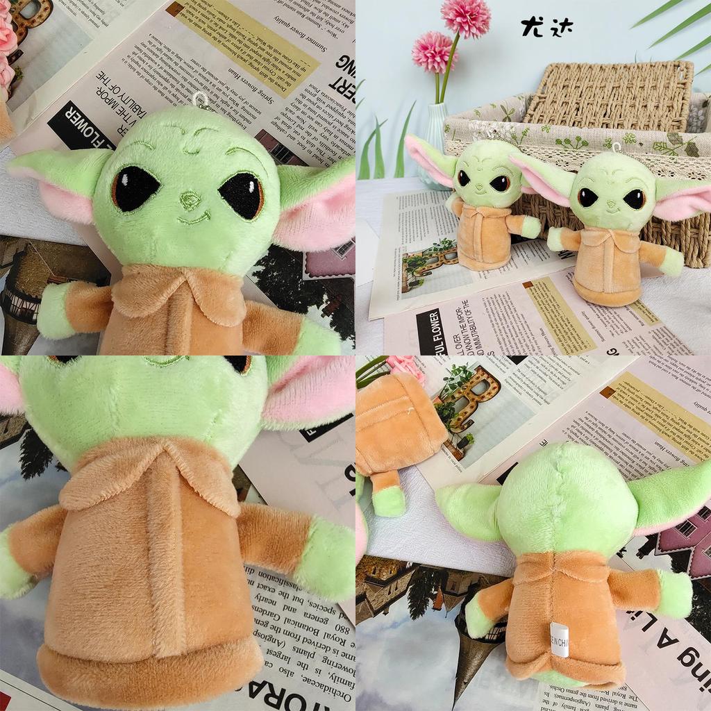 Adorable Yoda Baby Plush Backpack Decoration Soft Stuffed Animal Key Ring For Children Non-cartoon Design