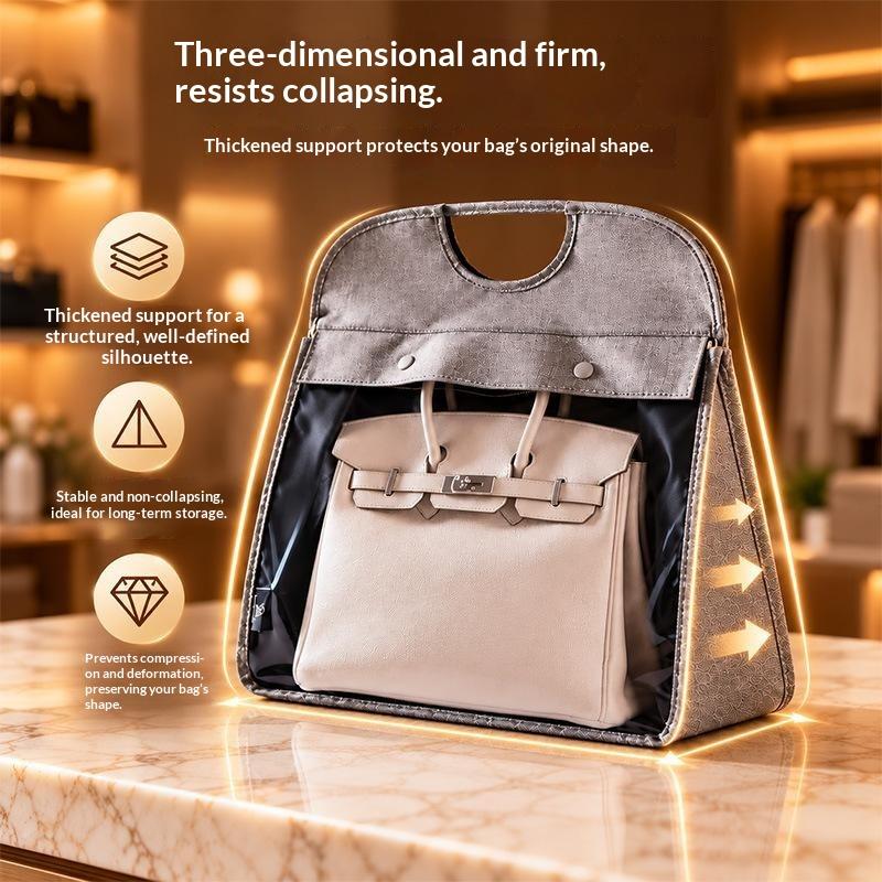 Transparent Waterproof Handbag Hanging Storage Organizer Visible Dust Bag for Closet Wardrobe Bag Protection