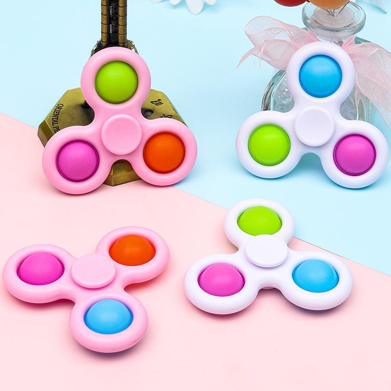 Gyroscope Plastic Toy With Bubble Push And Spin Features For Relaxation Gift