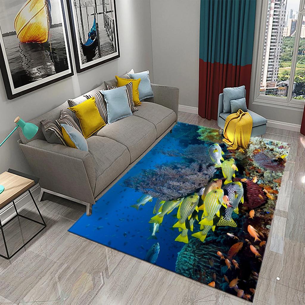 Hummingbird Flowers Rugs for Living Room Lovely Wild Animal Carpet Soft Floor Mat Wildlife Rugs for Bedroom Decorative Area Mats