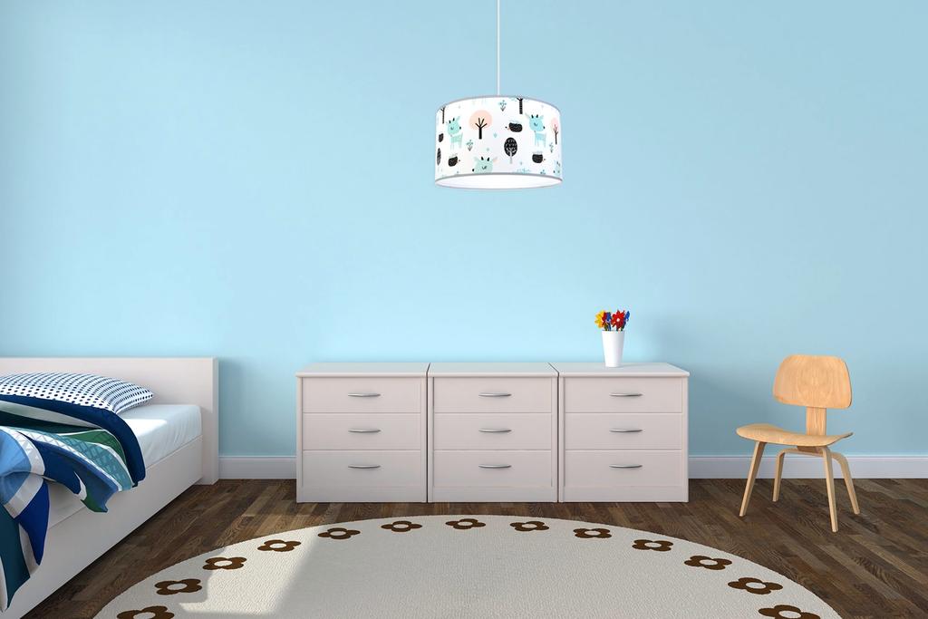 Kinder Deckenhängeleuchte, LED Lampenschirm Bambi