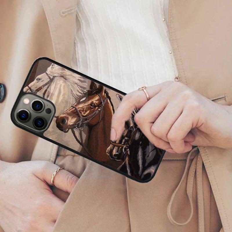 Horse portrait abstract colorful painting Magnetic Phone Case For APPLE iPhone 17 Air 16 14 13 12 Pro Max 15 Plus MagSafe Cover