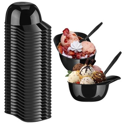Juego de cuencos para helado con forma de gorra de béisbol, Mini cuencos de postre multiusos reutilizables coloridos para fiesta