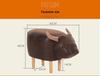 Cute Suede Cow Leg Stool: Solid Wood Footstool for Shoe Stores and Malls
