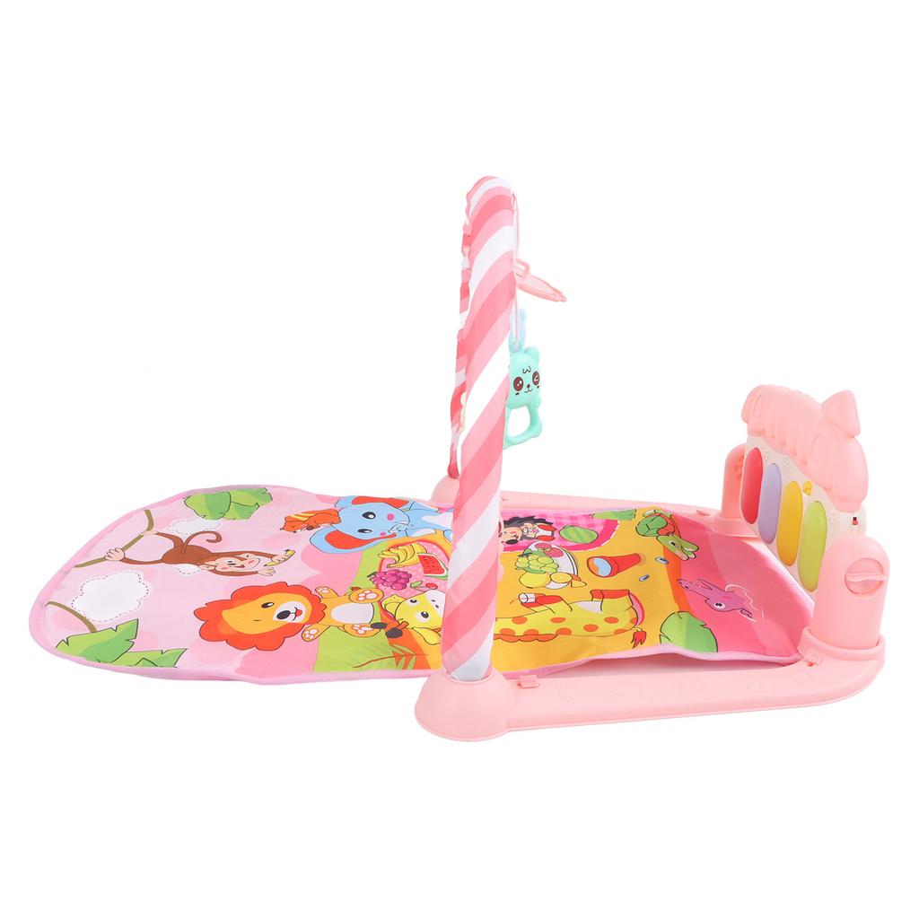 Gym Infant Playmat Piano Musical Early Education Crawling Sensory Gym Piano Mat for Infants Pink