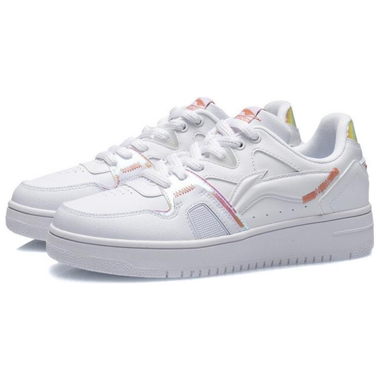 Li Ning Non Slip Lightweight Low Top Skateboard Shoes Women's White AGCR466-4