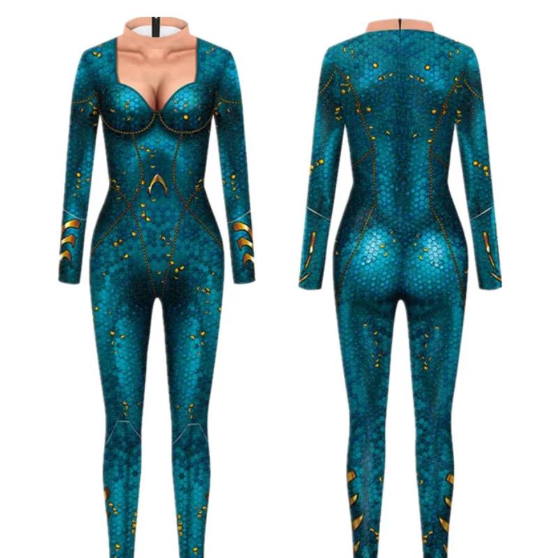 3D Digital Printing Stage Performance Costumes Adults Halloween Events Carnival Theme Party Cosplay Outfit Pretend Game Jumpsuit