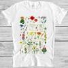 Blomster Variasjoner T-skjorte 3011 Britiske Villblomster Retro Kul Topp T-skjorte