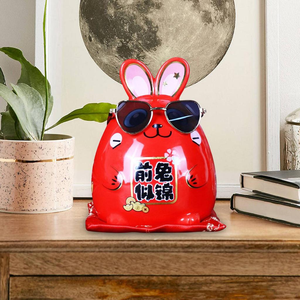 Chinese Figurine Ceramic Piggy Box Decoration Lovely and Funny Look Children Gift