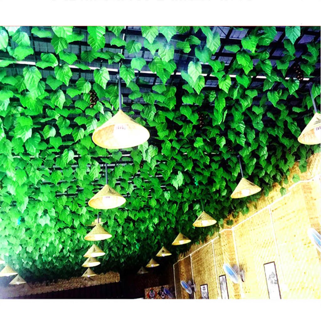 Versatile Ivy Leaf Garland Silk+Plastic Material Fake Vines for Swings, Balconies, and Wall Hangings