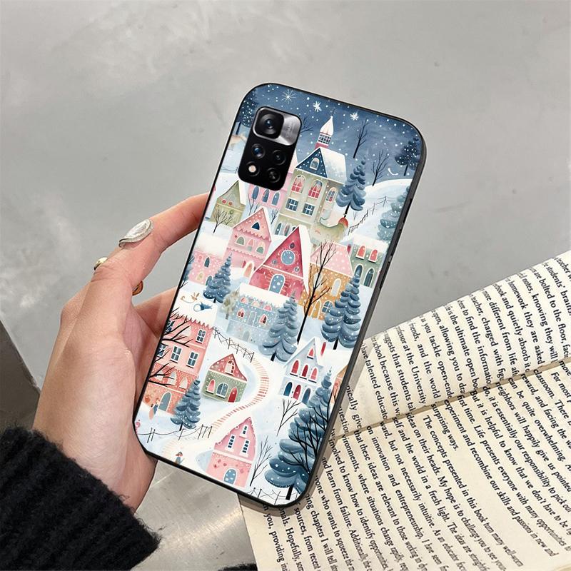 

Winter Christmas snowflake Funda Phone Case For Xiaomi Redmi note 14 Pro 14 13 12 11 10 Pro 14S 12S 11S Redmi 14C 13C 10 Redmi 14C