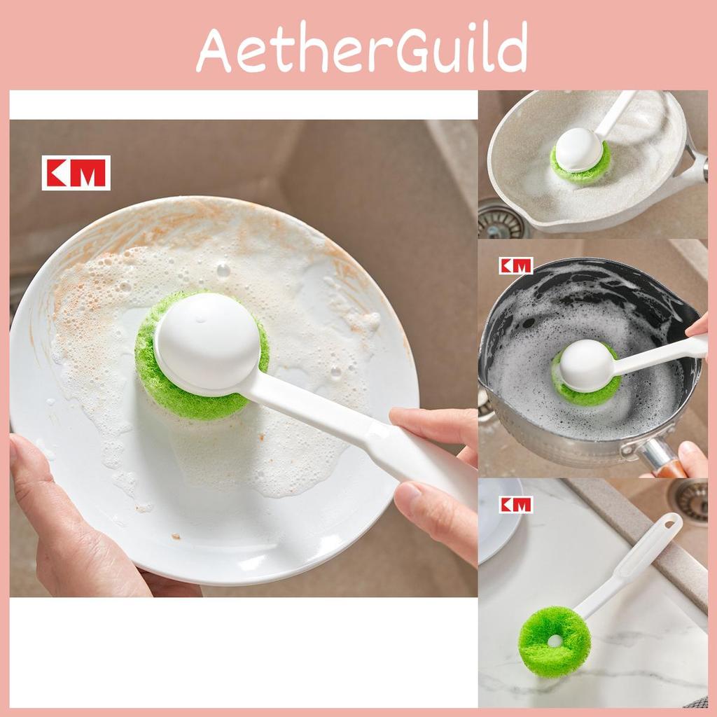 Pot Scrubber With Pp Sponge For Nonstick Cookware Cleaning Kitchen Utensil