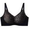 Seamless Wire Free Leopard Print Women Soft Support Push Up Thin Bra