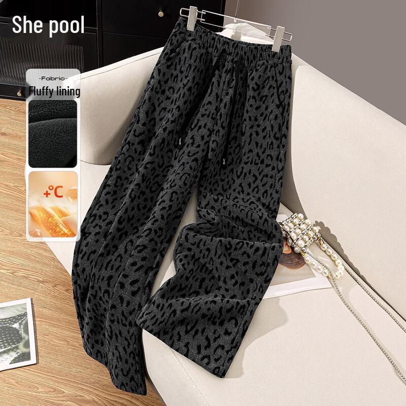 Ta Chi Women s Plush Lined High Waist Wide-Leg Pants L