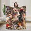 Grappige Aap Cartoon Accessoires Deken Lichtgewicht Warm Plaid Dekens voor Bank 50x60 Inch Meerdere Maten Sprei
