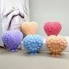 3D Rose Heart Shaped Candle Silicone Mold DIY Handcrafted Love Valentine's Day Decor Scented Candle Plaster Mould Wedding Gifts