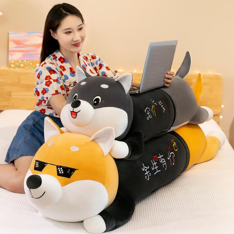 Cartoon Long Husky Pillow Plush Toy Cute Doll Sofa Cushion Bedroom Sleeping Bay Window