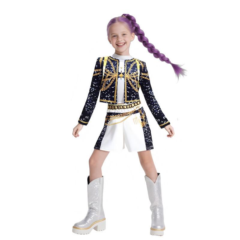 Meisjes Mira Cosplay Mira Rollenspel Kostuum Halloween Kostuum Meisjes Carnaval Outfits Broeken voor 110-160 Lang 120cm black