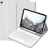 iPad Air 11 10th Gen Leather Keyboard Case with Magnetic Detachable Cover & Pen Slot