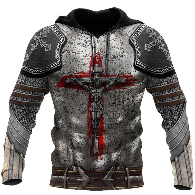 Jaro Podzim Křesťanská Bible Faith Jesus God Pánská mikina s kapucí Cool 3D potisk lva Streetwear Pár Oblečení Jogging Běžné Tepláky