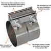 3" Inch Exhaust Clamps Stainless Steel Muffler Band Clamp for 3" Inner Diameter To 3" Outer Diameter Turbo Downpipe Tip Car System Connection (2