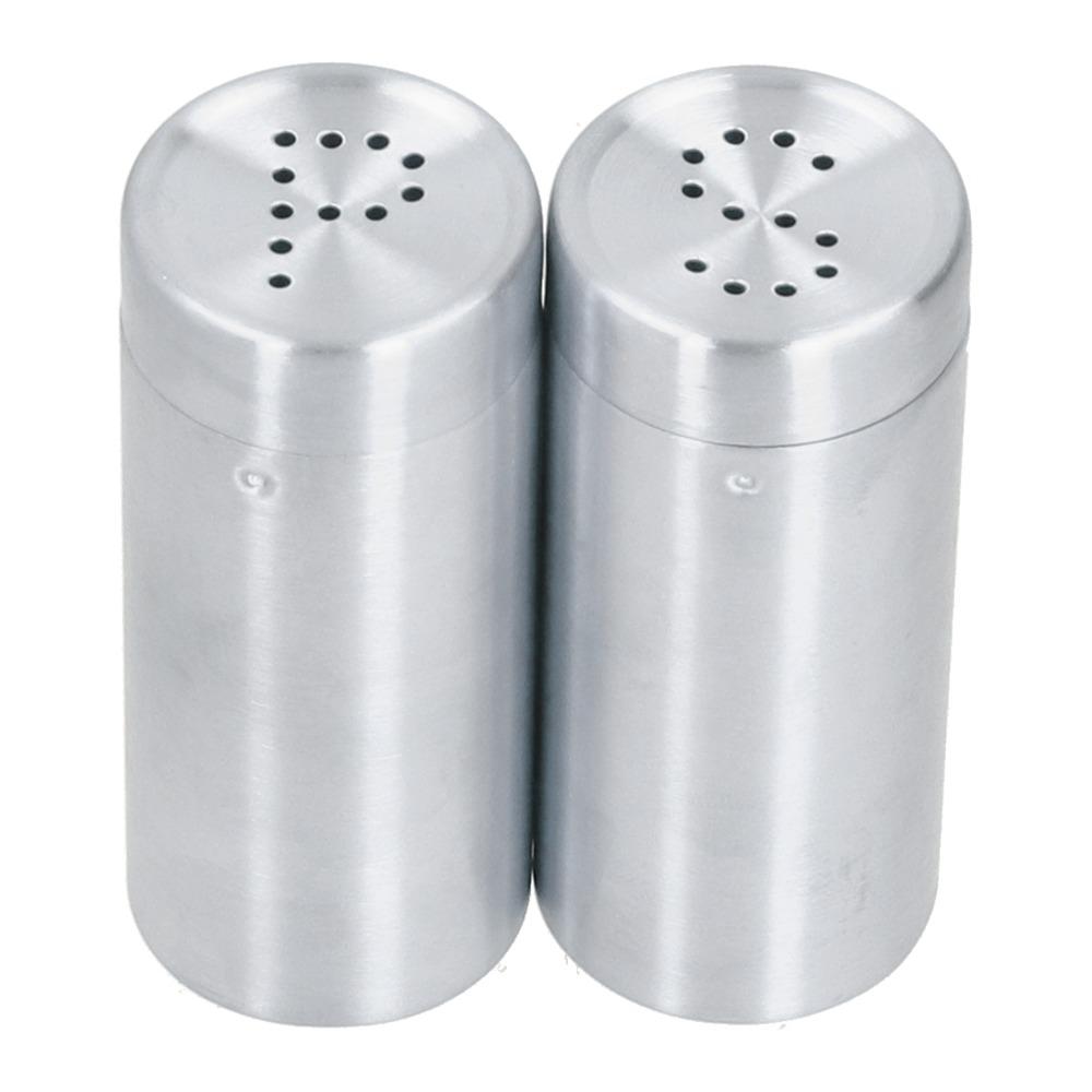 2Pcs Stainless Steel Salt Pepper Shaker Shaker Lids Dredge Shaker Seasoning Bottles  Dining Table