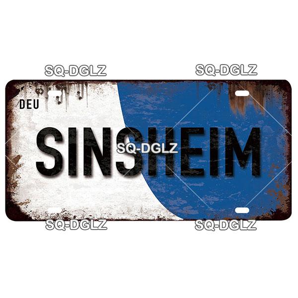 [SQ-DGLZ]Germany City License Plate Metal Sign Vintage Plaque Tin Sign Wall Decor Bar Decor BERLIN Team Flag Poster